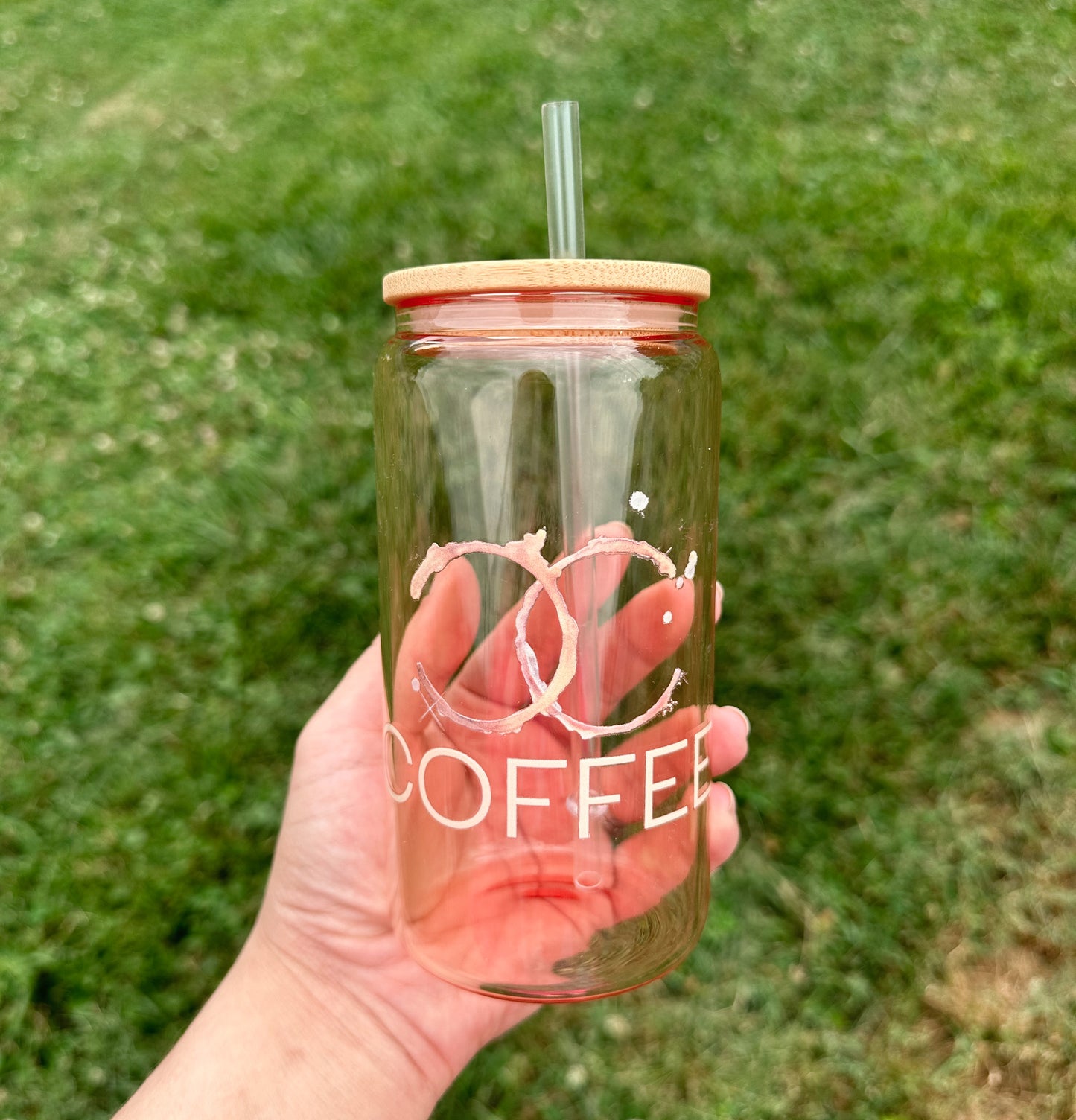 Rose Tinted Coffee Glass