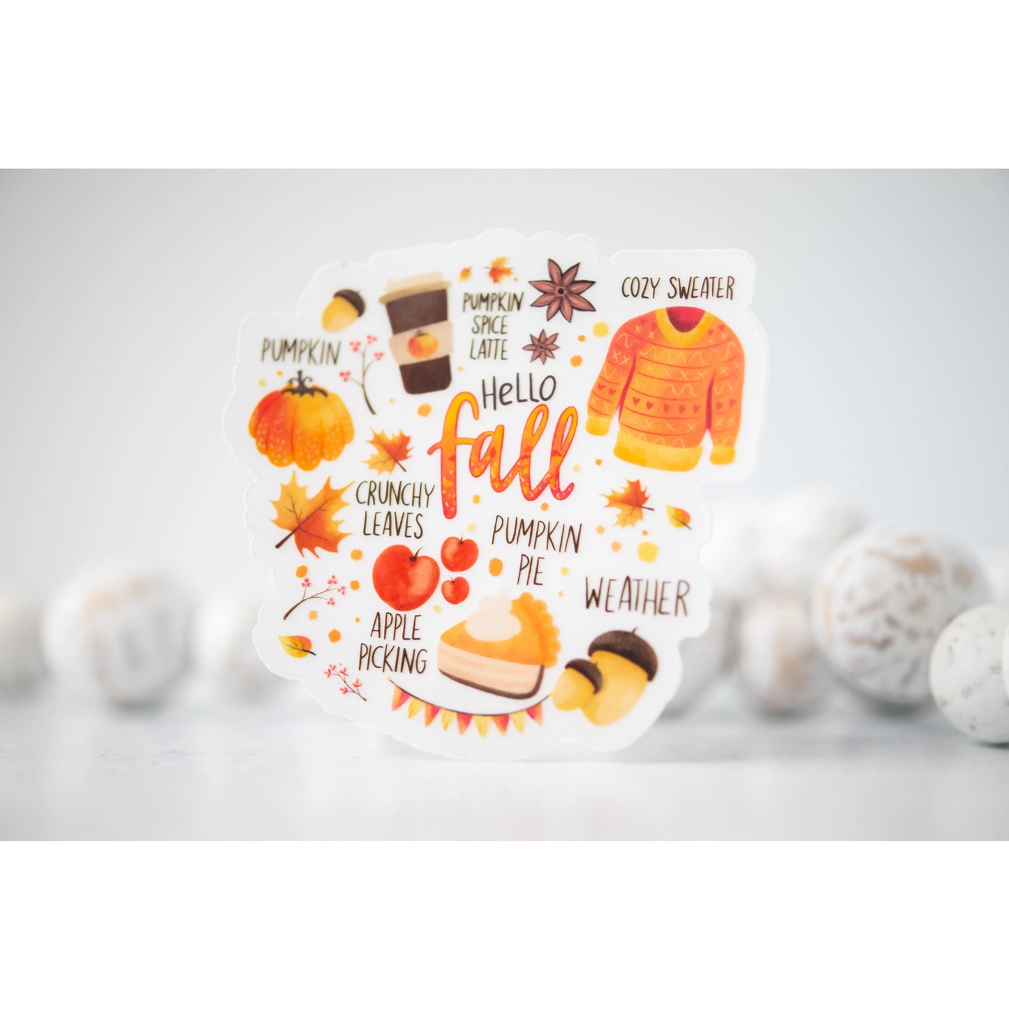 Fall Favorite Things Clear Sticker