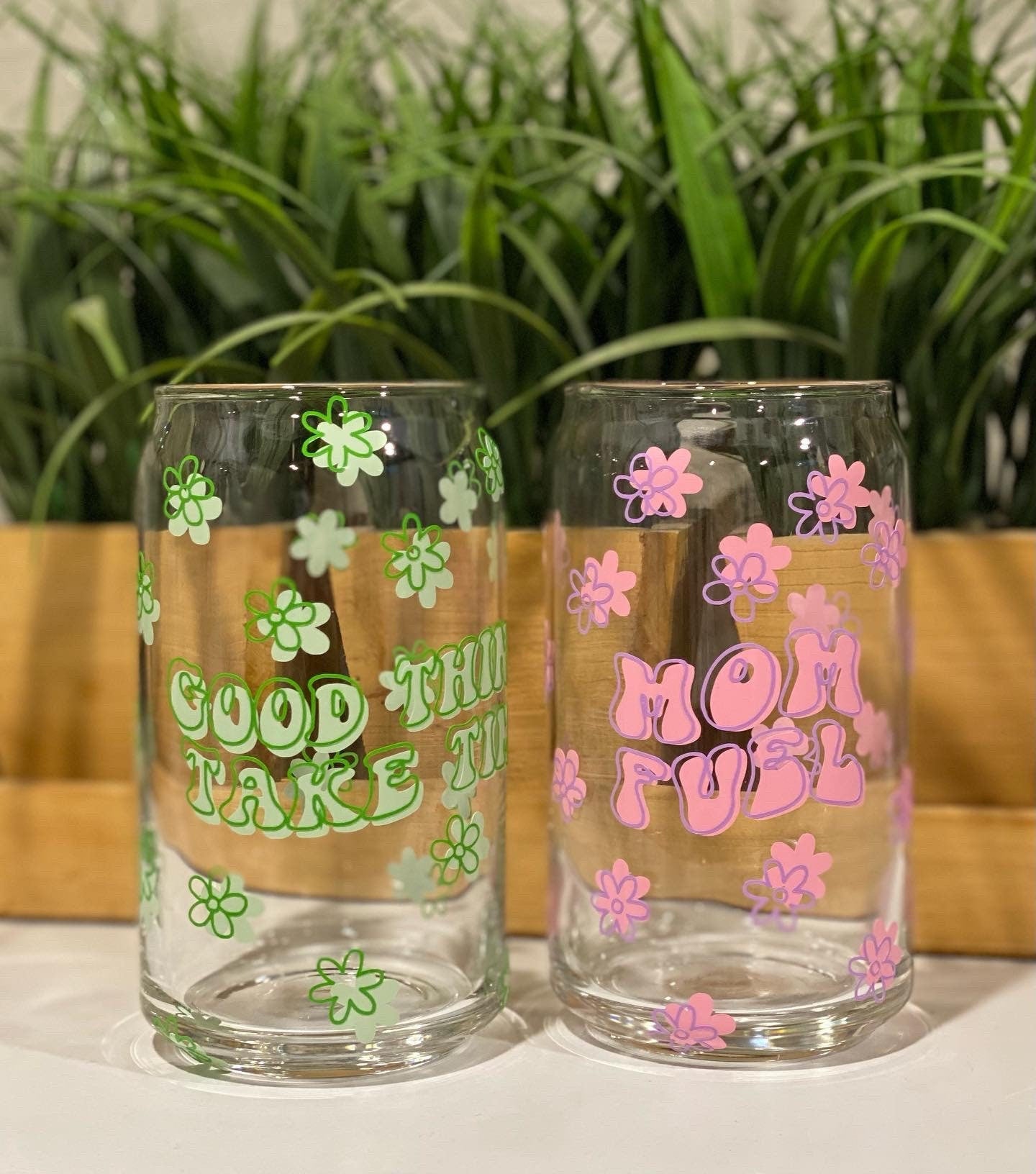 Good Things Take Time Glass | Libbey Glass | Beer Can Glass | Gifts for her