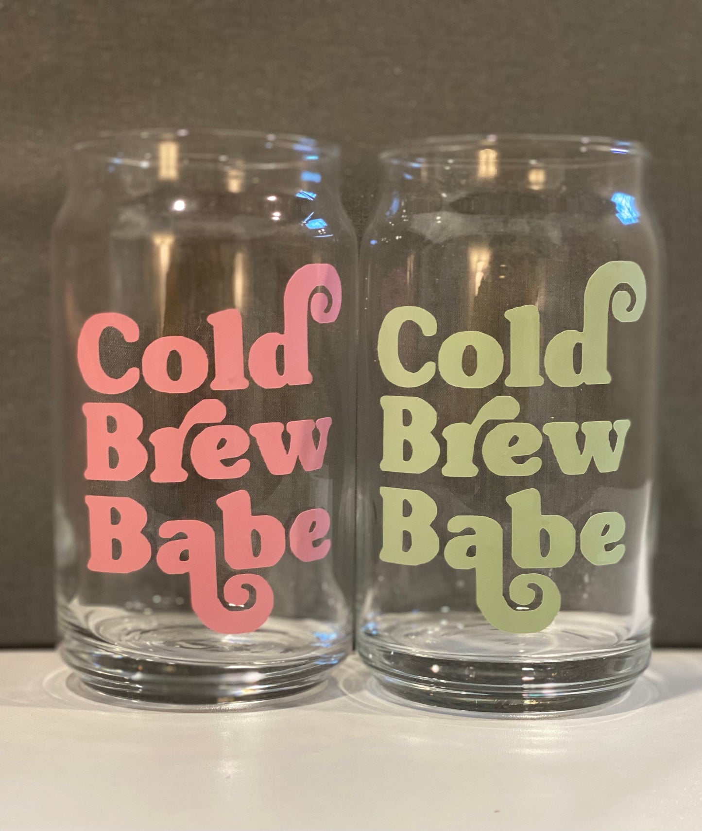 Cold Brew Babe | Beer Can Glass | Coffee Glass | Libbey Glass | Coffee Lover | Gifts for Her