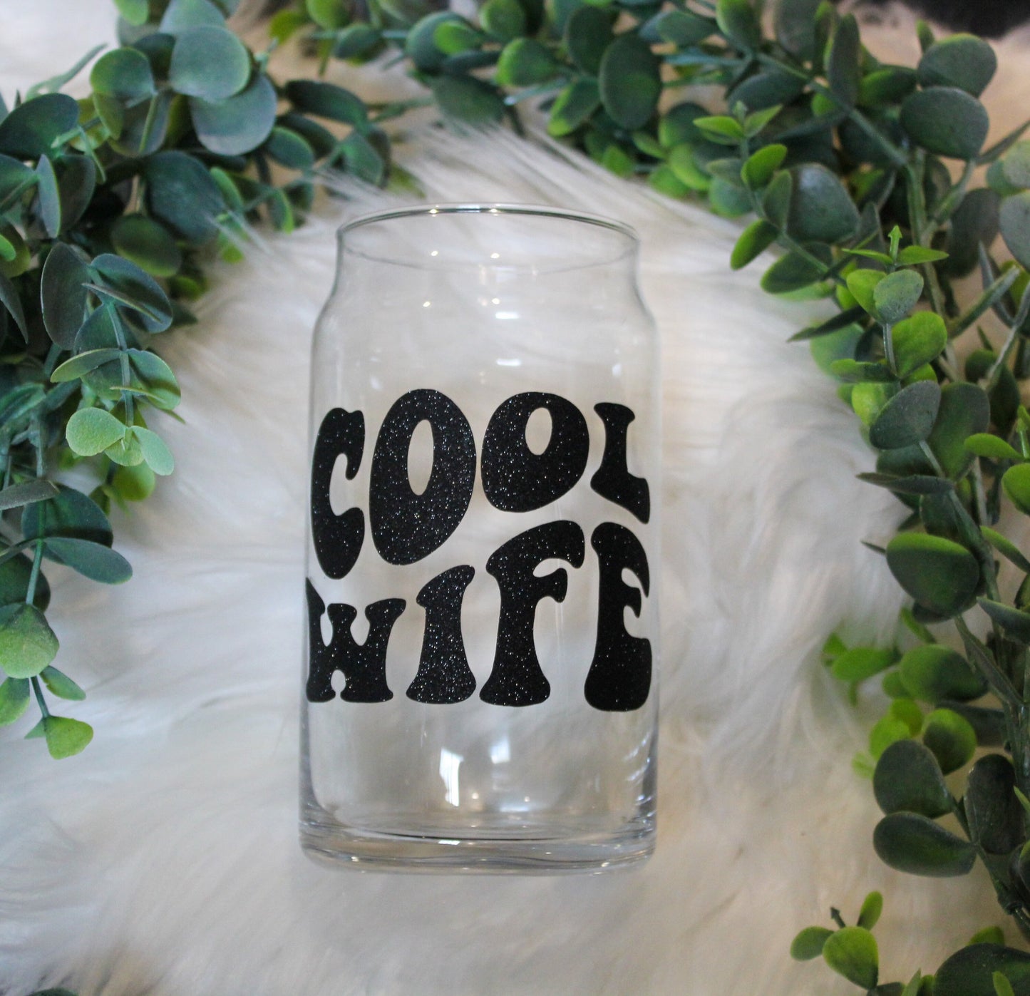 Cool Wife Glass | Libbey Glass | Beer Can Glass | Shimmer | Sparkle