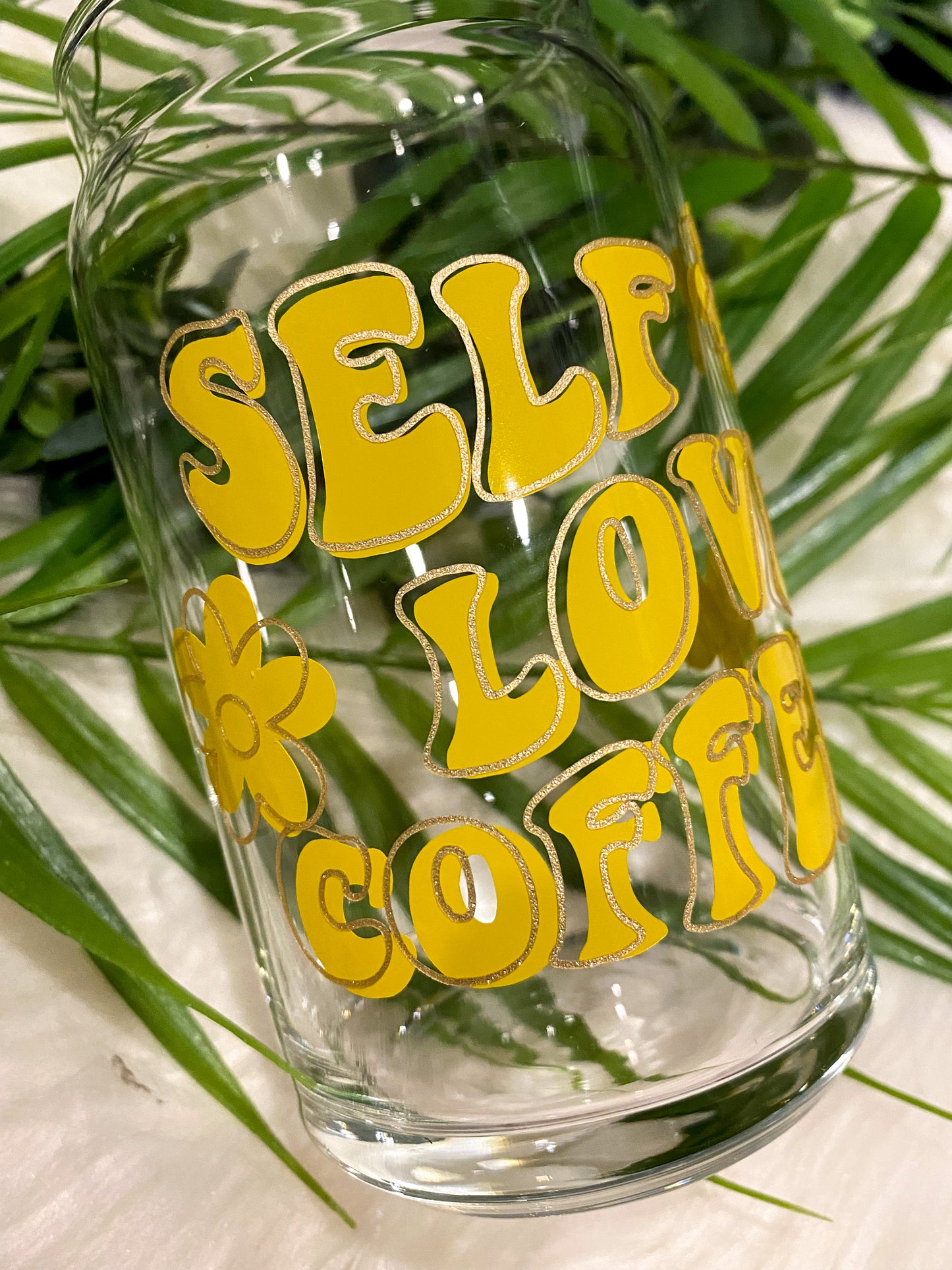 Self Love Coffee | Iced Coffee Glass | Beer Can Glass | Soda Can Glass | Gifts Under 20
