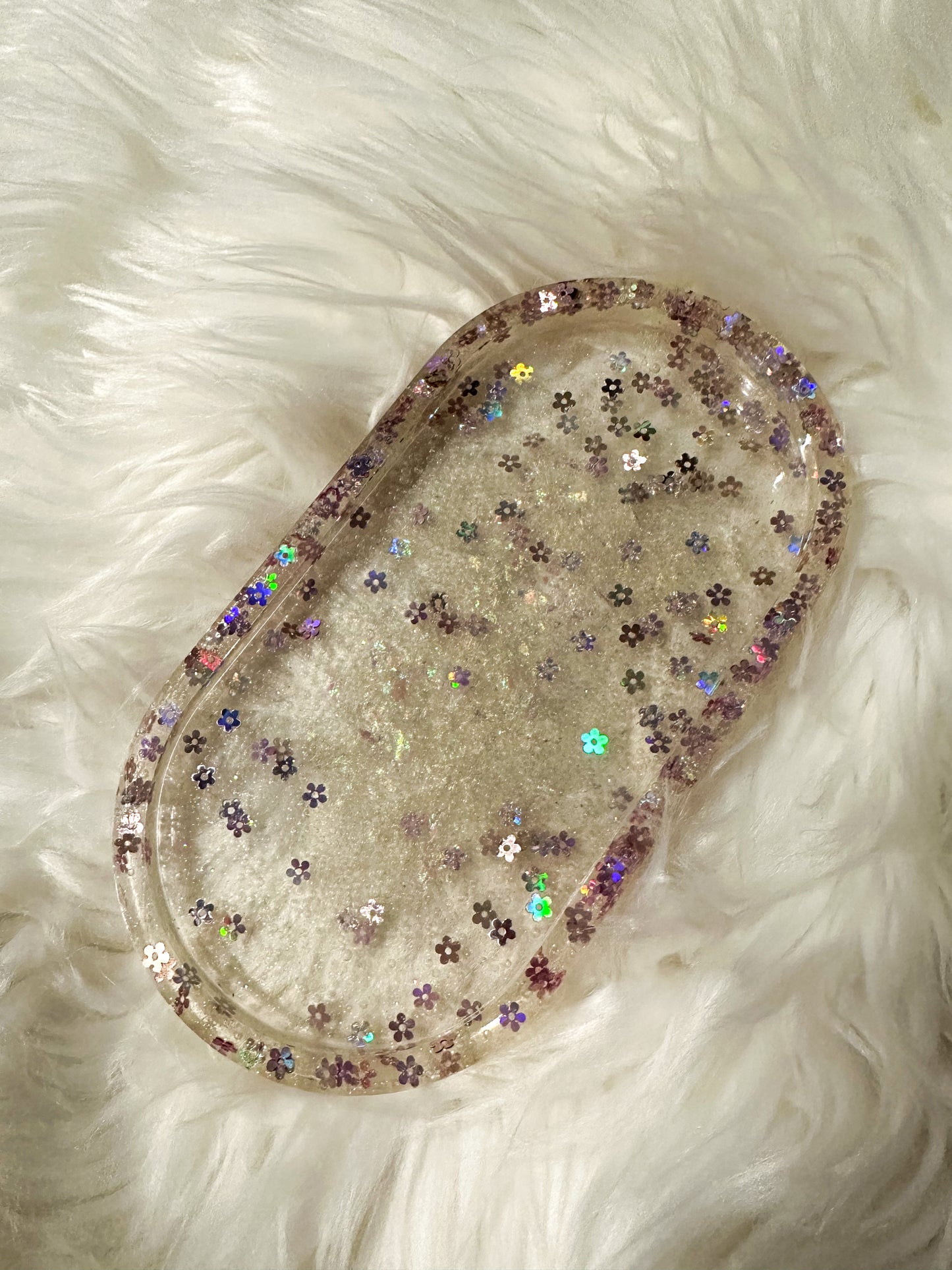 Purple Floral Tray