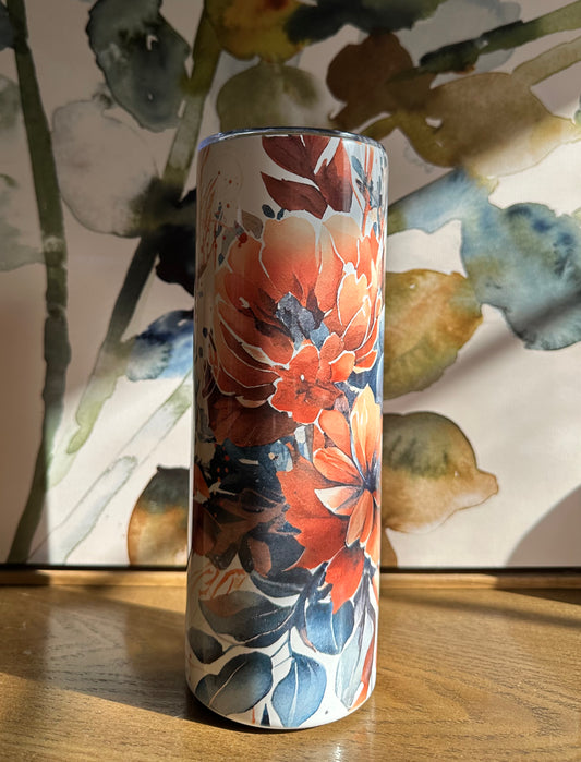 Winter Floral Tumbler