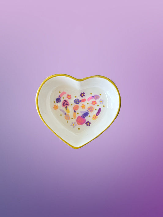 Ring Trinket Dish Colorful Mushroom