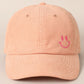 Embroidered Smiley Cap
