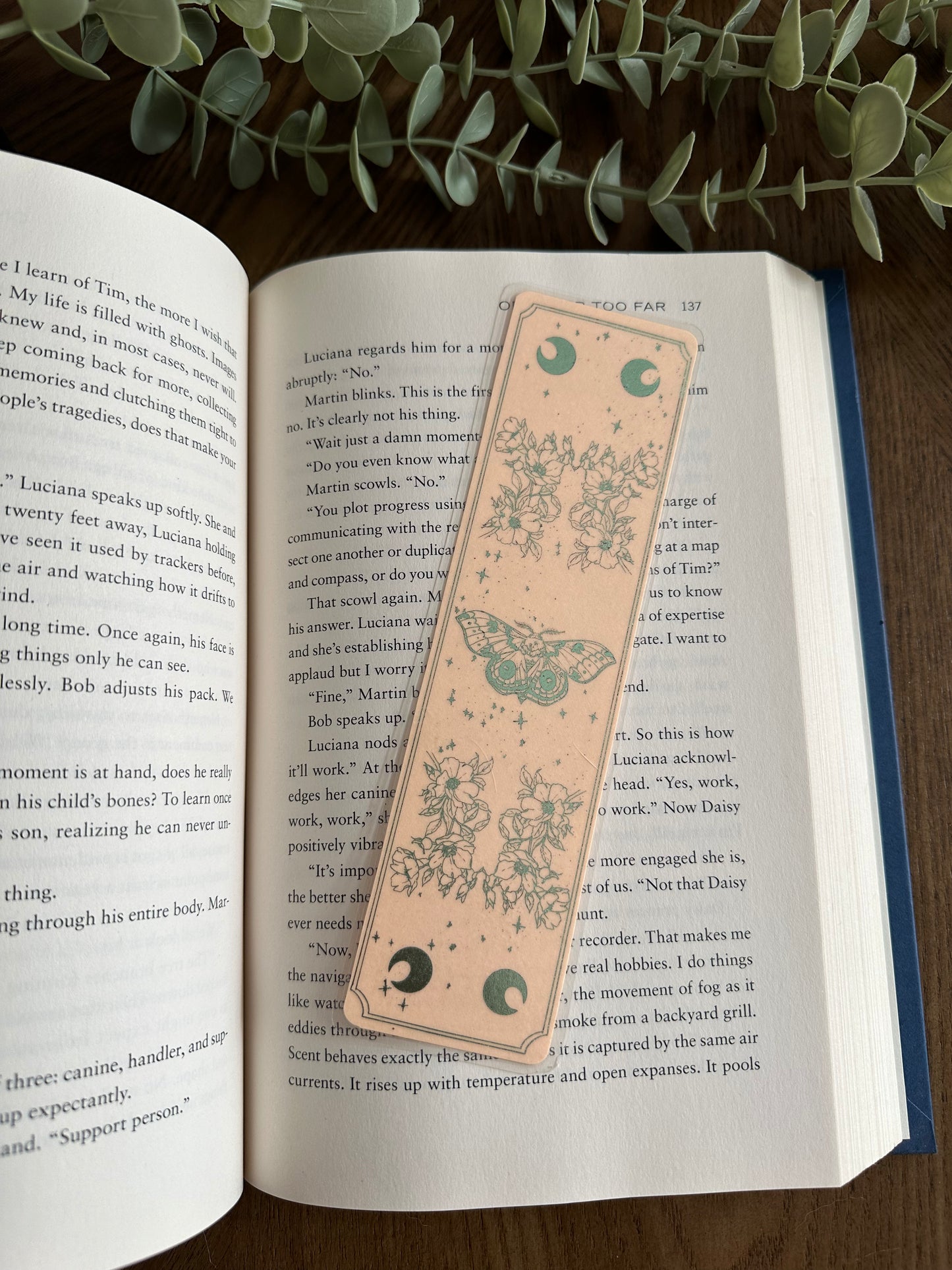 Moth Foil Bookmark