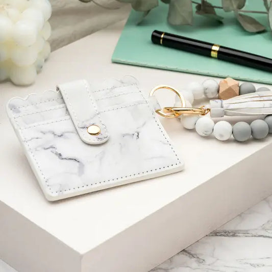 Leather Keychain Wallet Wristlet