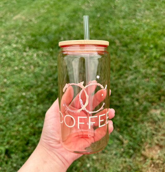 Rose Tinted Coffee Glass