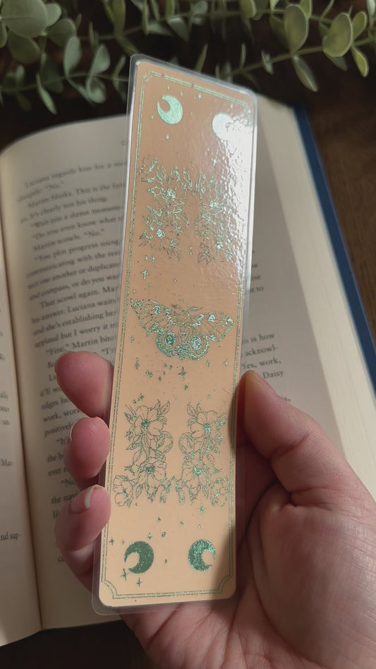 Moth Foil Bookmark