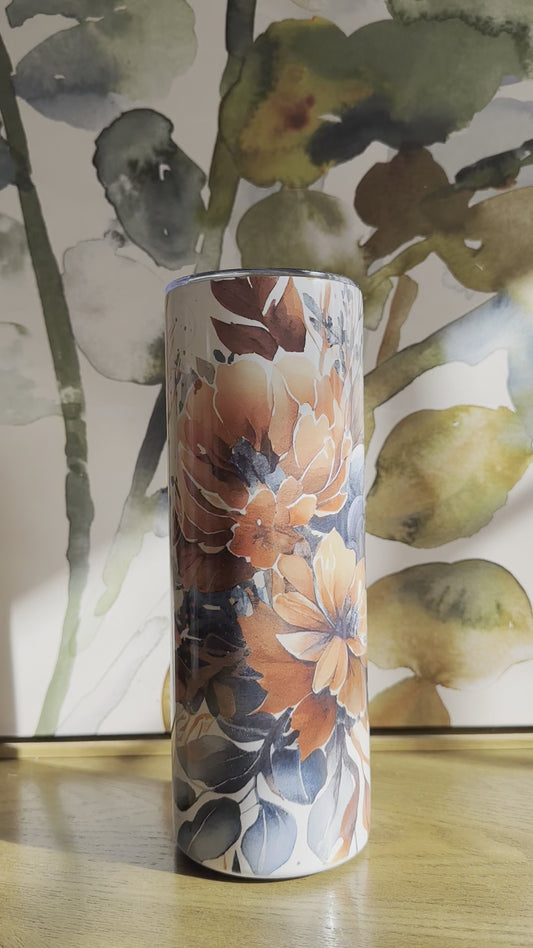 Winter Floral Tumbler