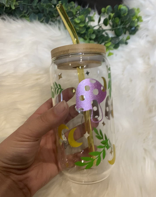 Shroom Glass | Iced Coffee Glass | Gifts under $25 | Beer Can Glass