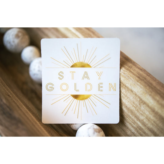 Stay Golden Clear Vinyl Sticker