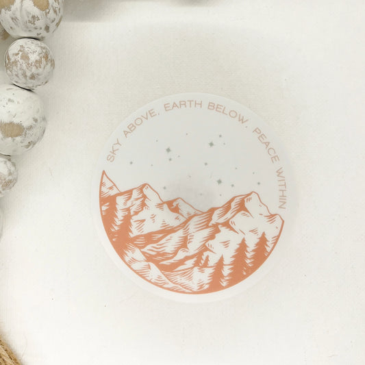 Sky Above, Earth Below Clear Vinyl Sticker