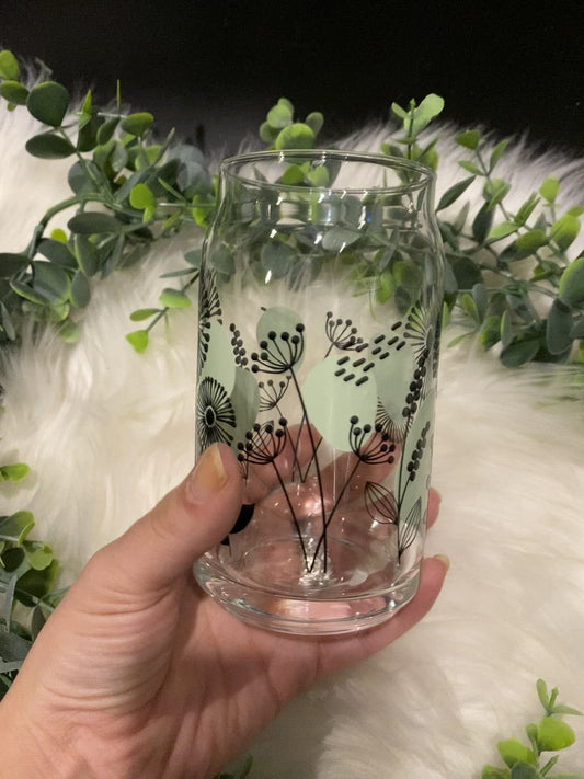 Dandelion Iced Coffee Glass | Gifts Under 20 | Cold Brew | Coffee Glass | Beer Can Glass | Soda Can Glass