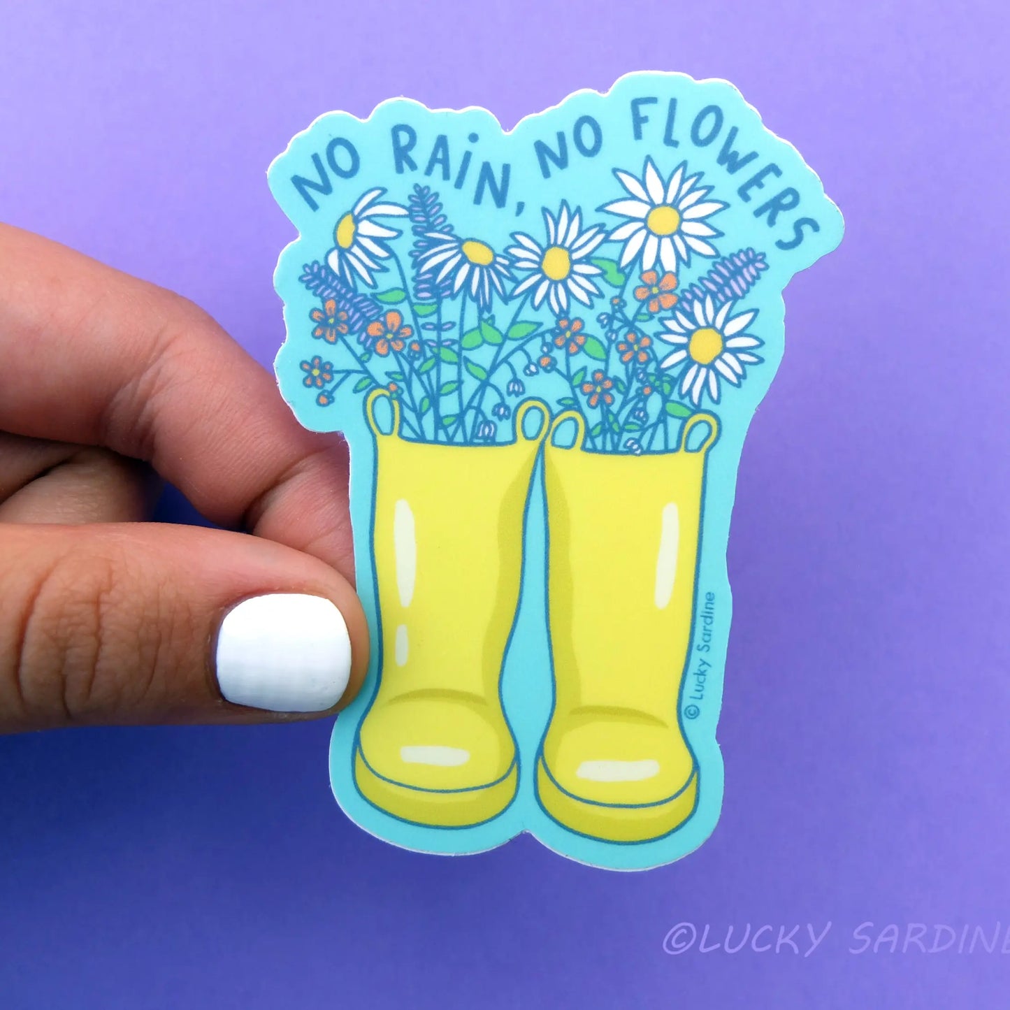 No Rain No Flowers Stickers