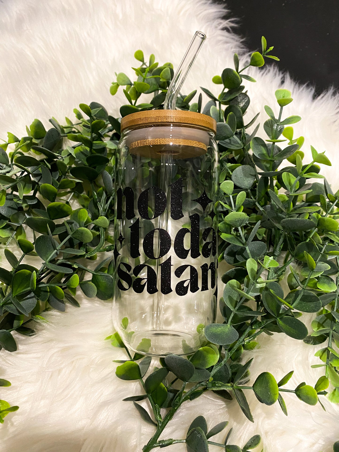 Not Today Satan | Beer Can Glass | Iced Coffee | Gifts Under $25