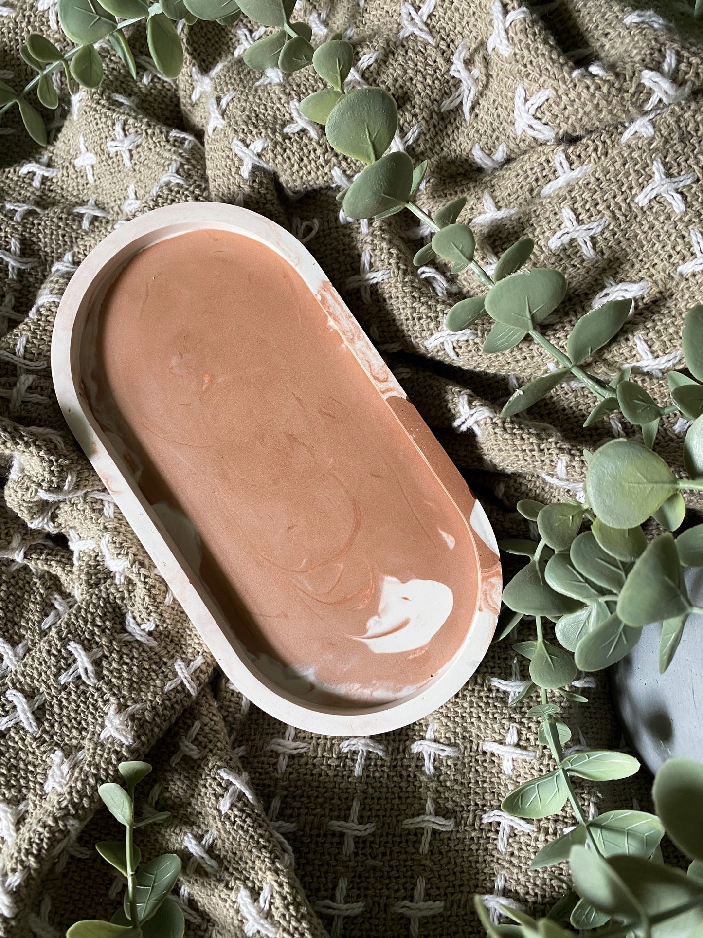 Copper Trinket Tray | Handmade | Jewelry Dish | Plaster