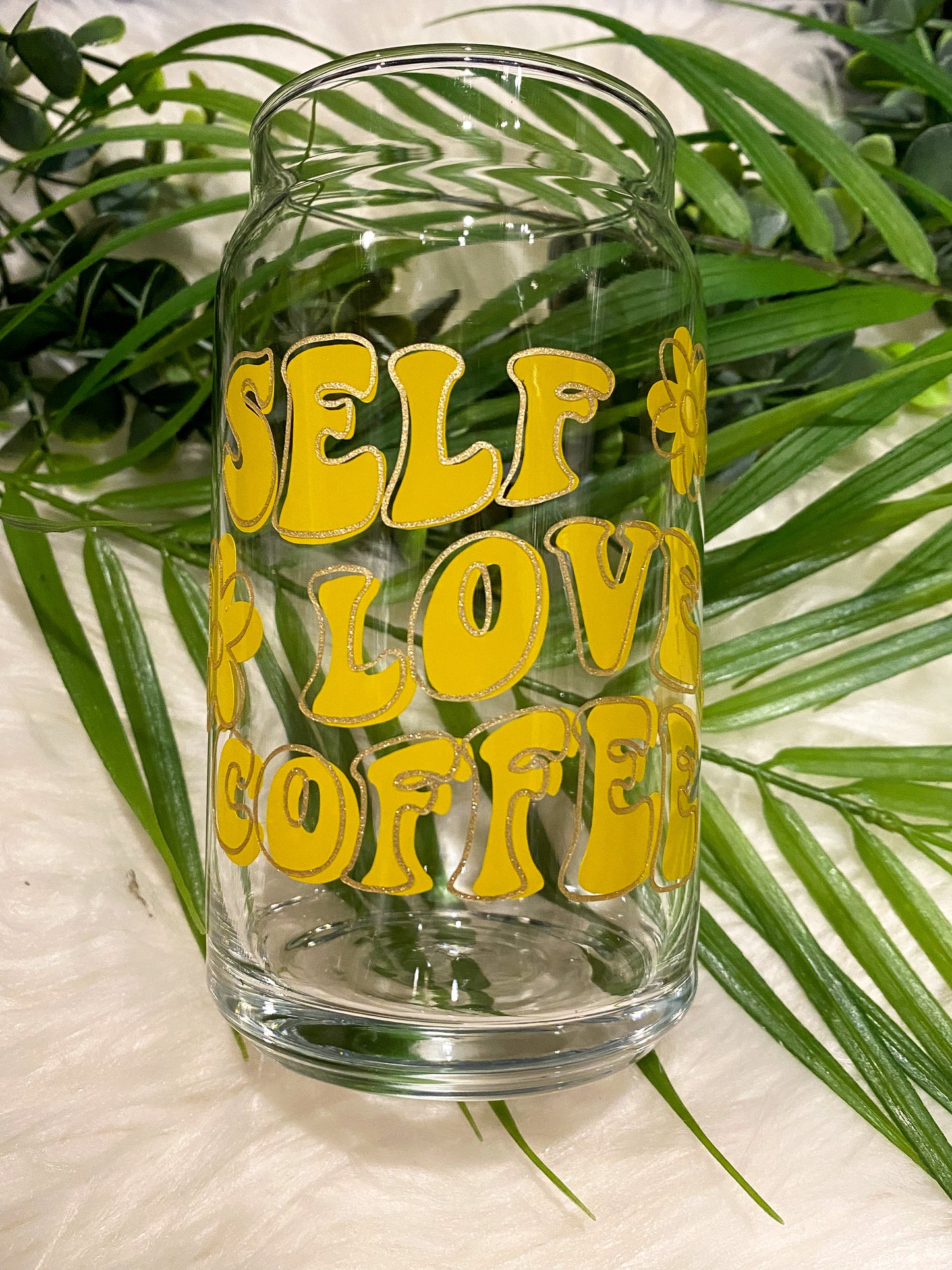 Self Love Coffee | Iced Coffee Glass | Beer Can Glass | Soda Can Glass | Gifts Under 20