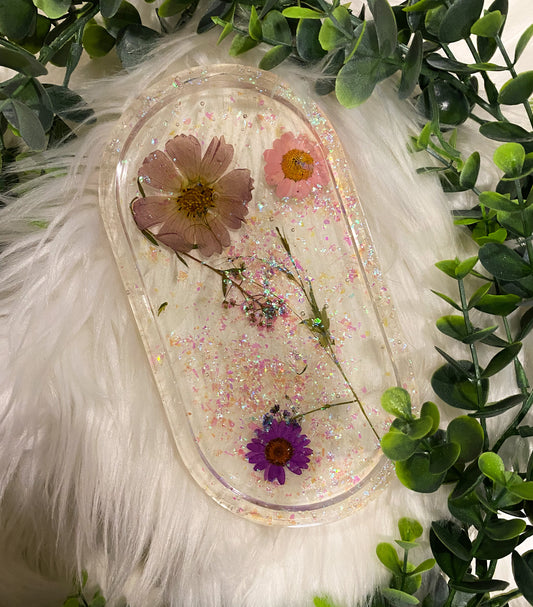 Floral Trinket Tray | Jewelry Tray | Handmade | Gifts under $25 | Decor