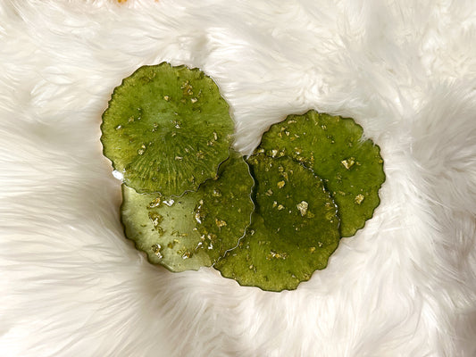Green & Gold Fleck Coasters