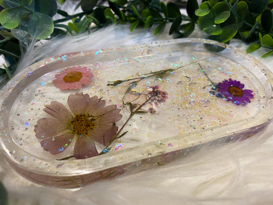 Floral Trinket Tray | Jewelry Tray | Handmade | Gifts under $25 | Decor